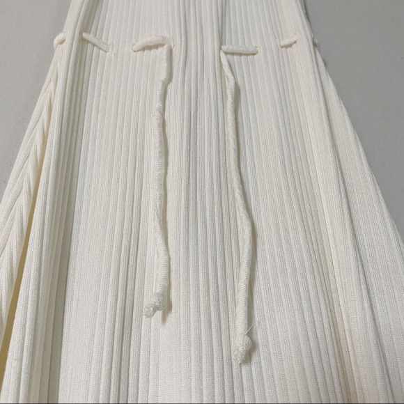 Reformation Granada Ribbed Ruffled White Mini Dress - Picture 7 of 12